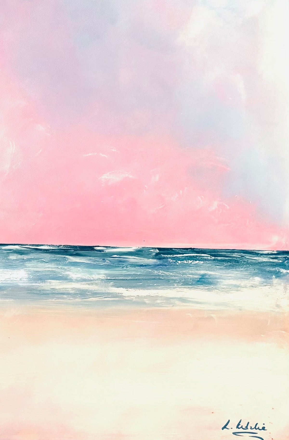 Blurred lines laura kedzlie beach artwork