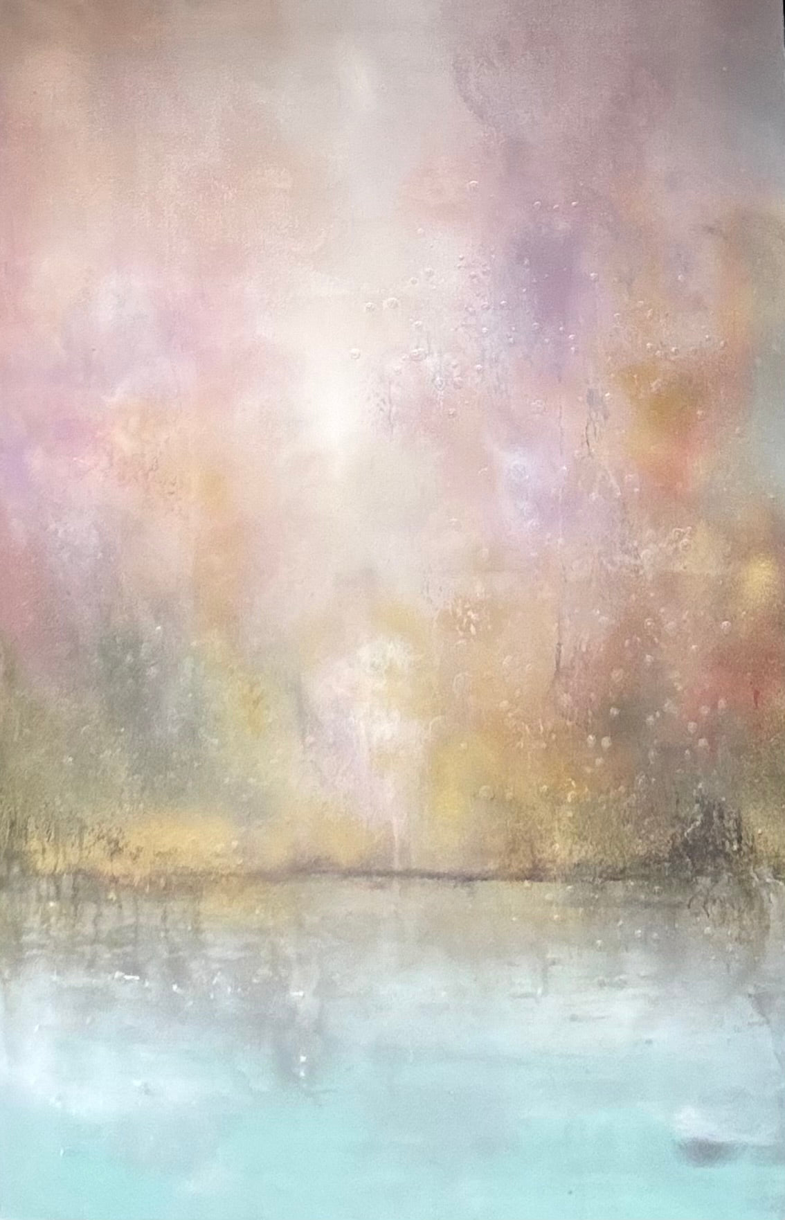 Laura Kedzlie contemporary abstract lake painting