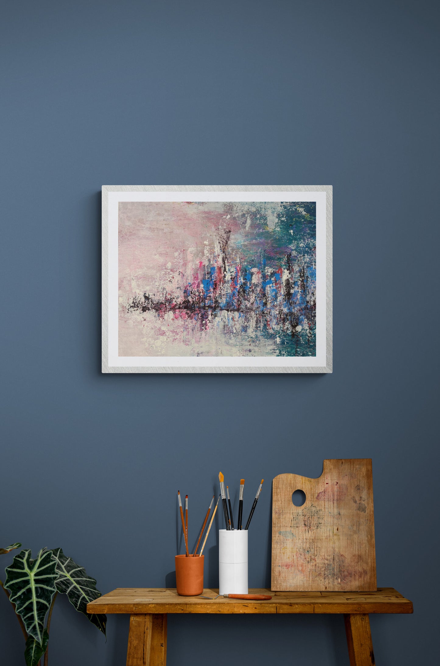 Illuminated city abstract london painting
