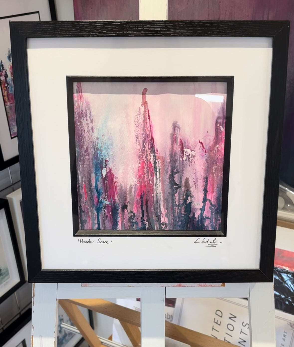 Meadow_scene abstract art painting laura kedzlie art