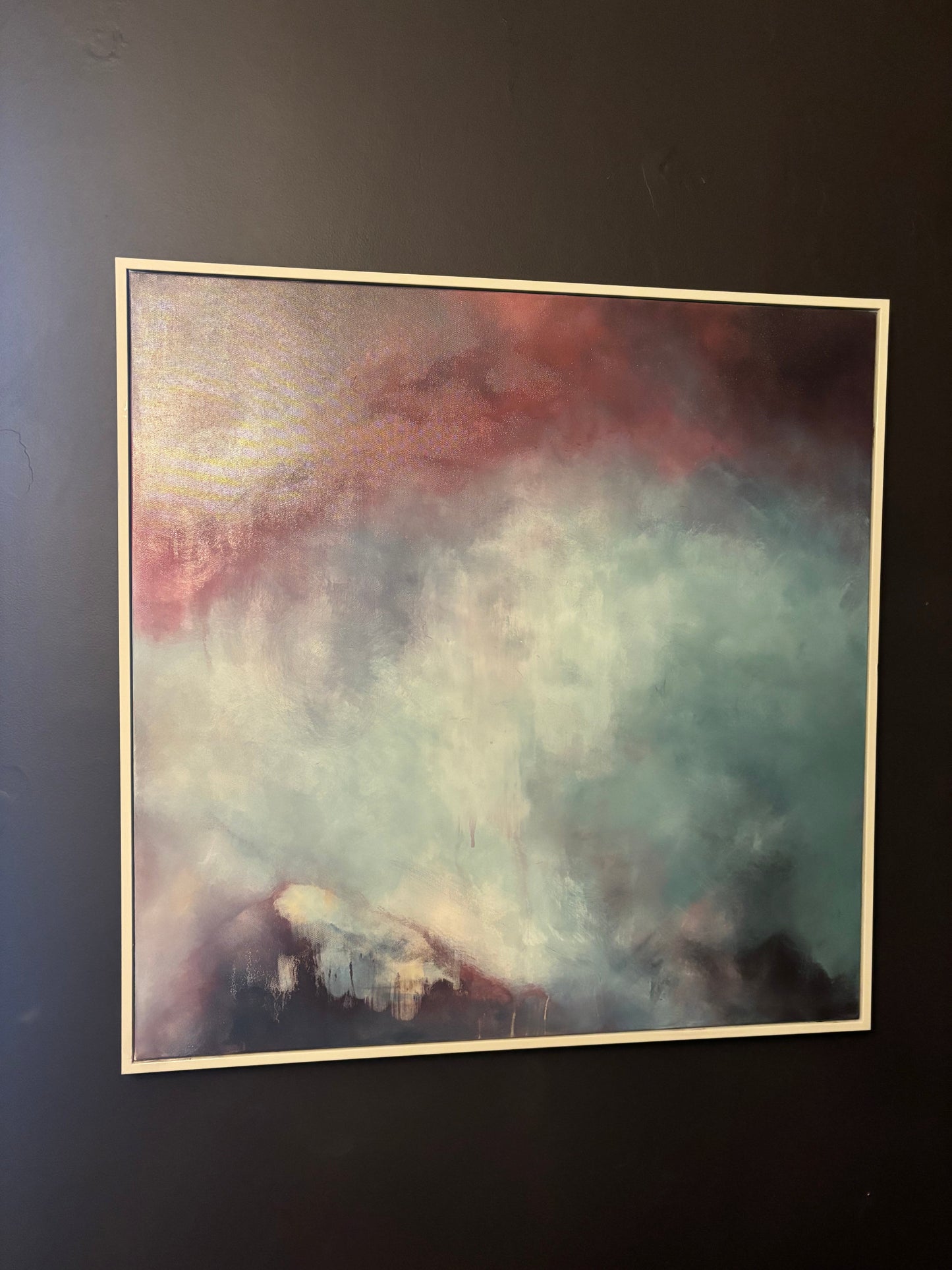 Mountains through the mist art painting laura kedzlie art