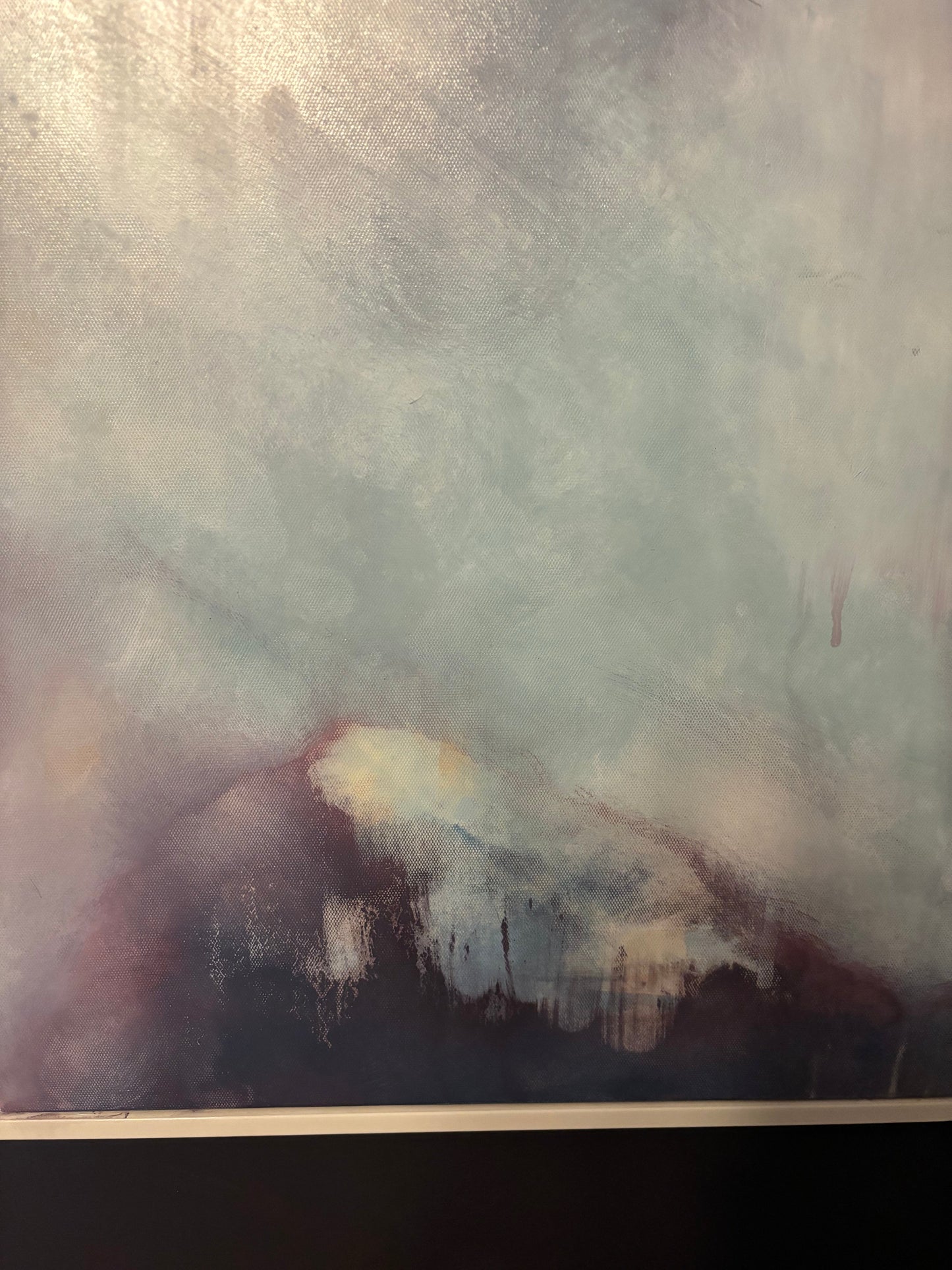 Through the mist mountain painting laura kedzlie art
