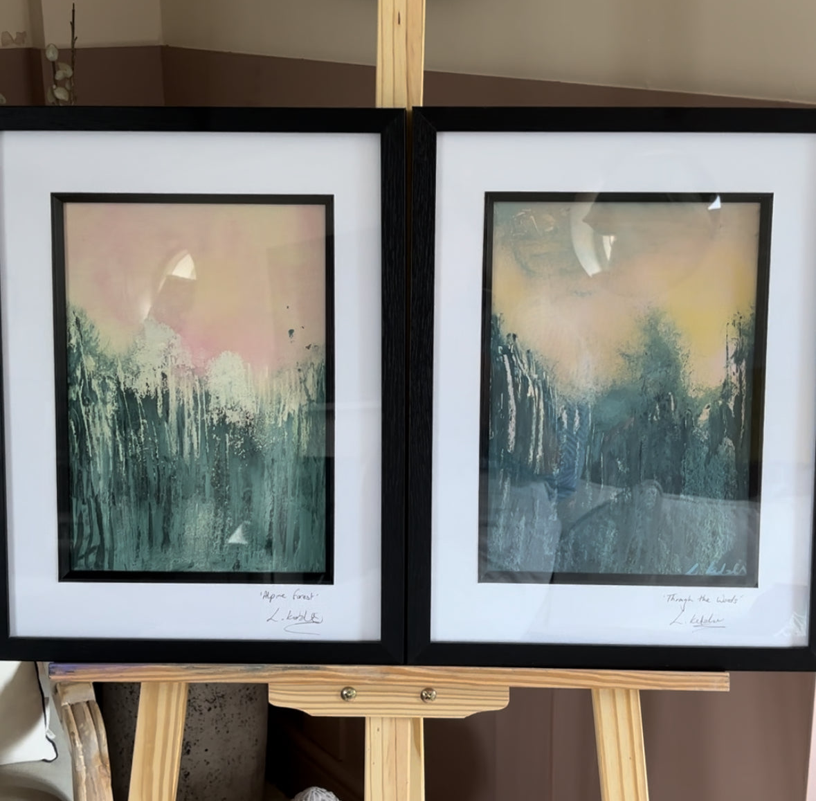 Woodland art painting laura kedzlie commissioned artwork