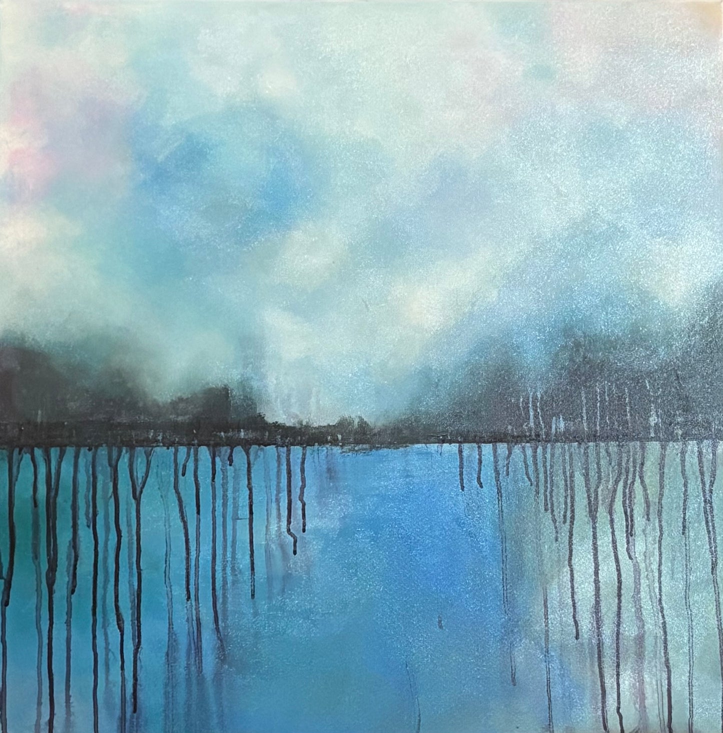 abstract landscape cotswolds contemporary painting