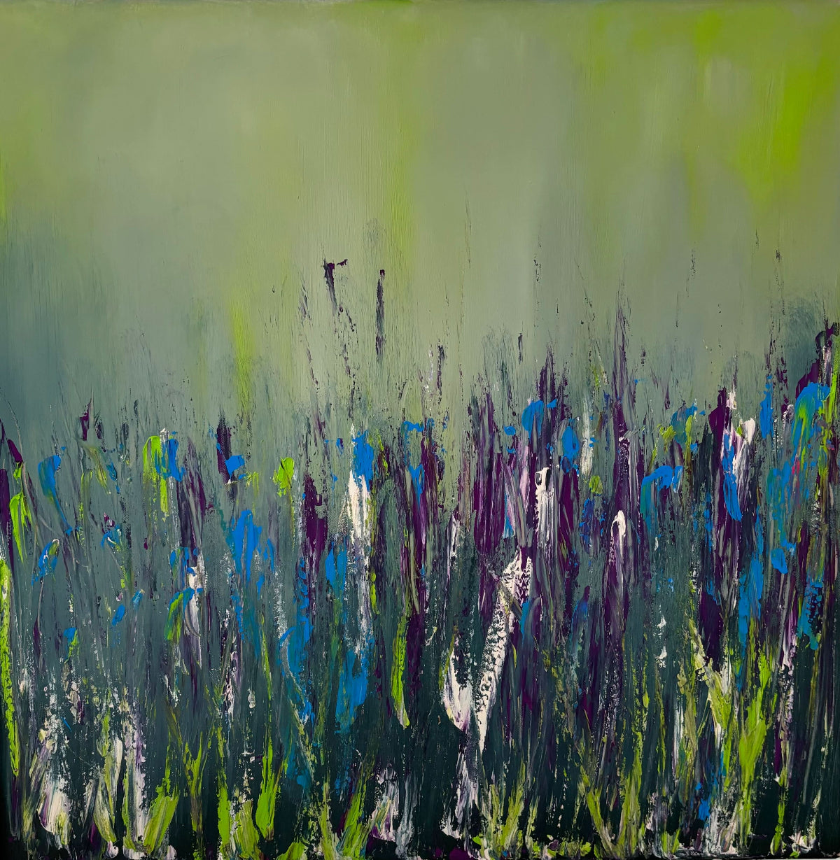 bluebells at hodgemoor woods buckinghamshire art painting