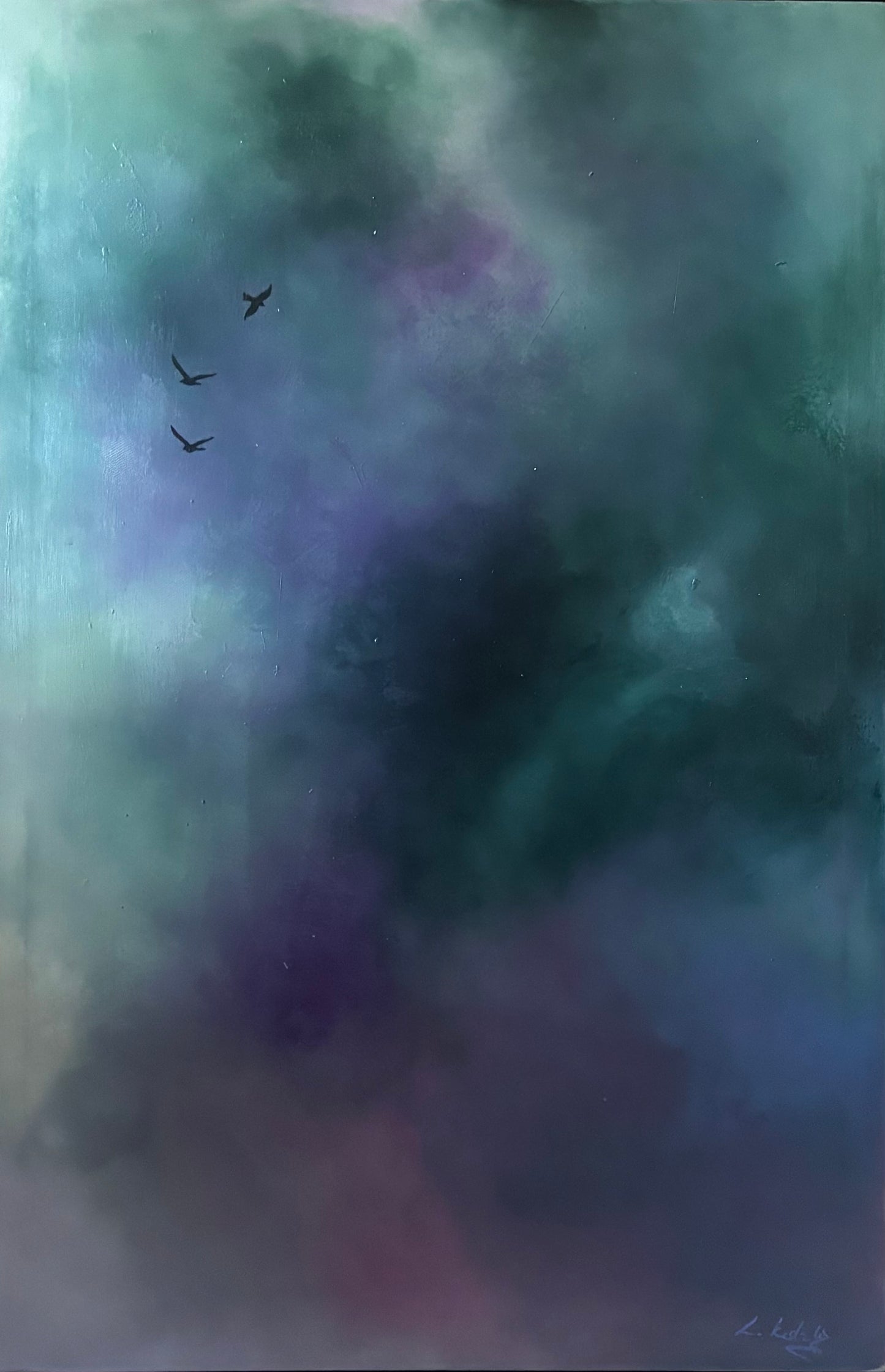 dreamscape purple cloud dramatic painting
