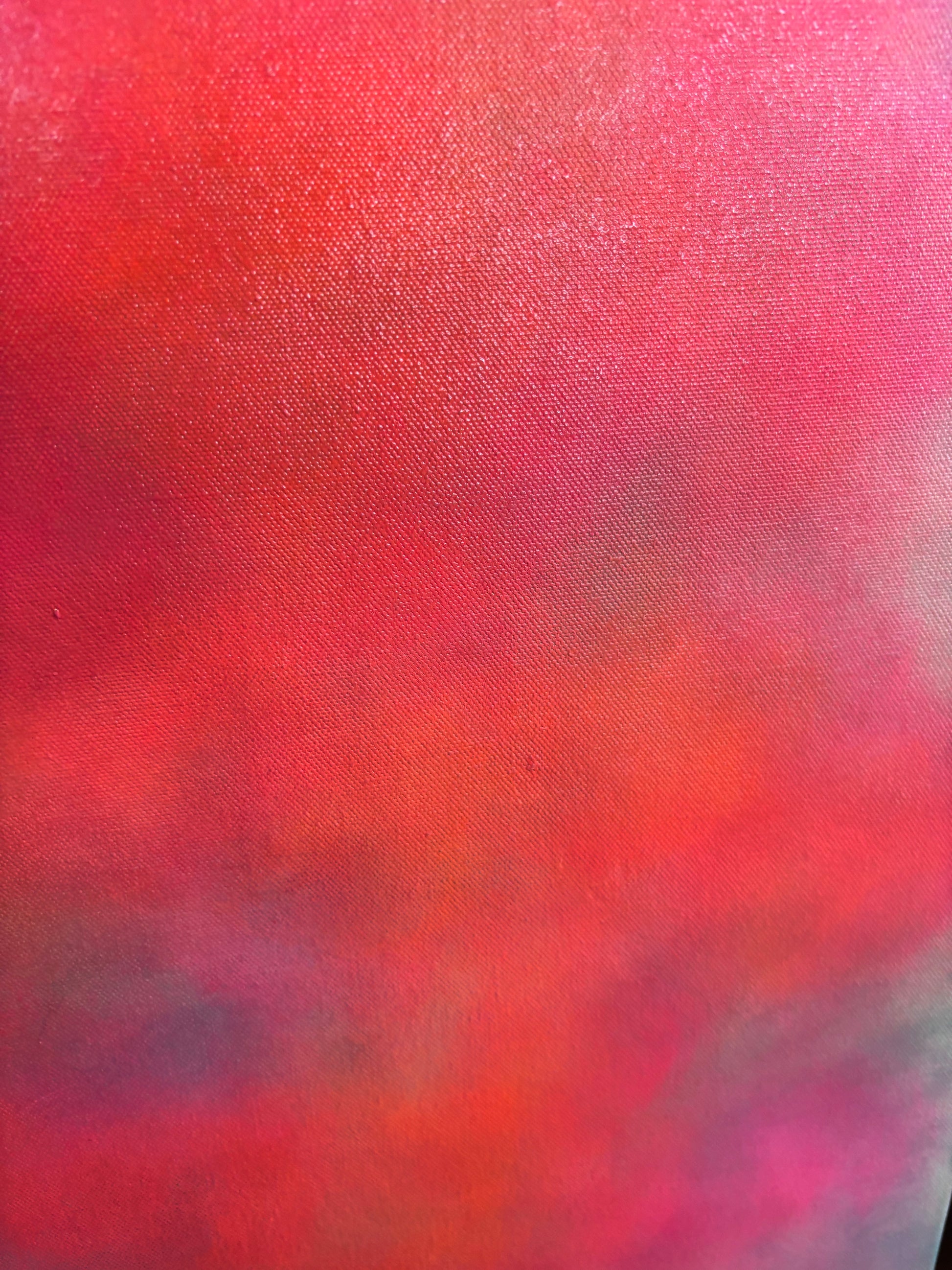 Pink sky cloud art painting
