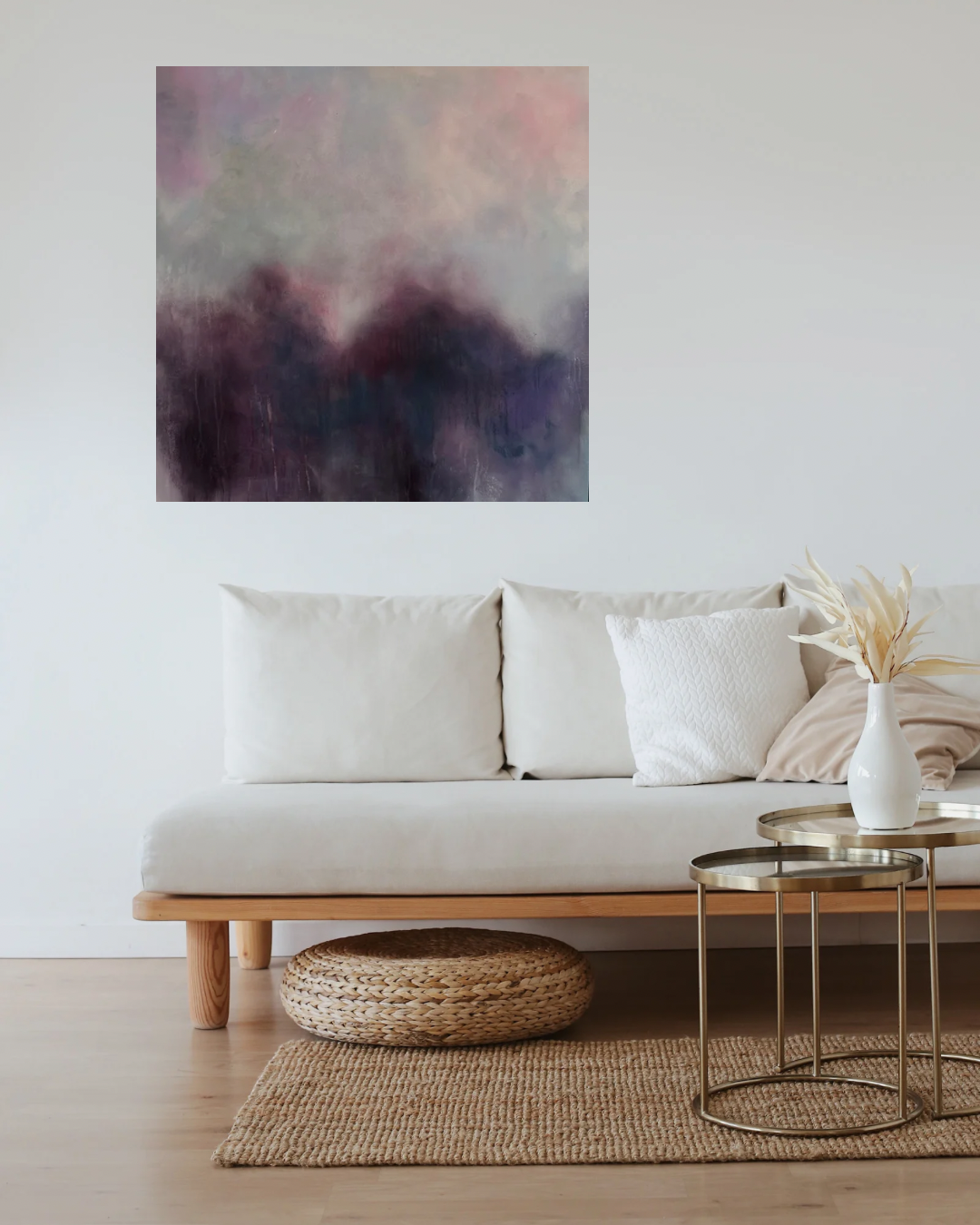 Abstract forest woodland acrylic painting laura Kedzlie art 