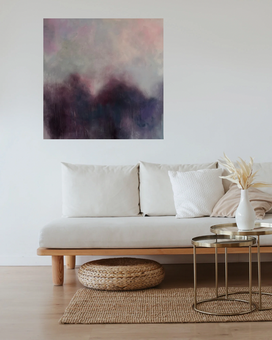 Abstract forest woodland acrylic painting laura Kedzlie art 