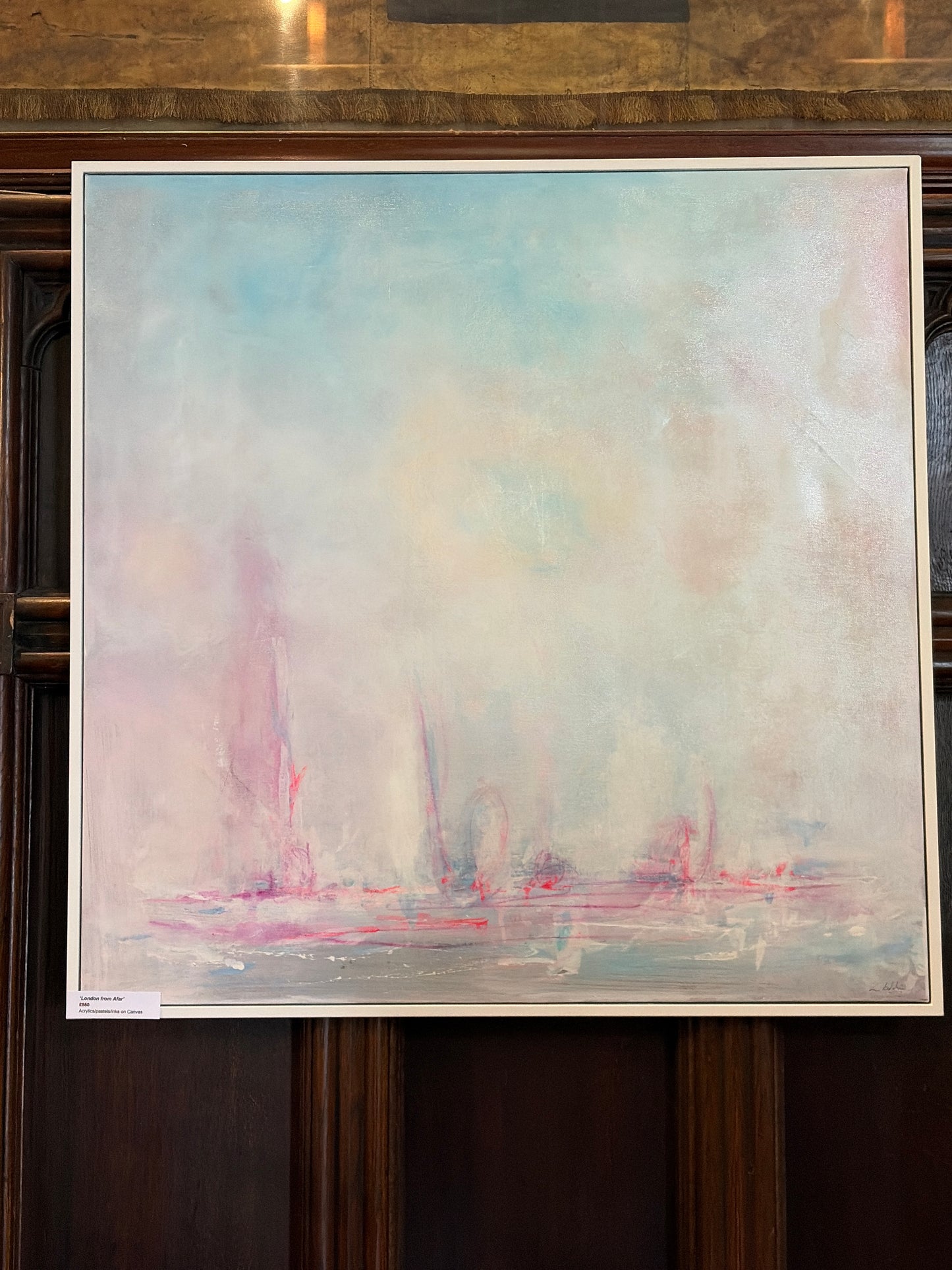 Abstract London cityscape blue acrylics 