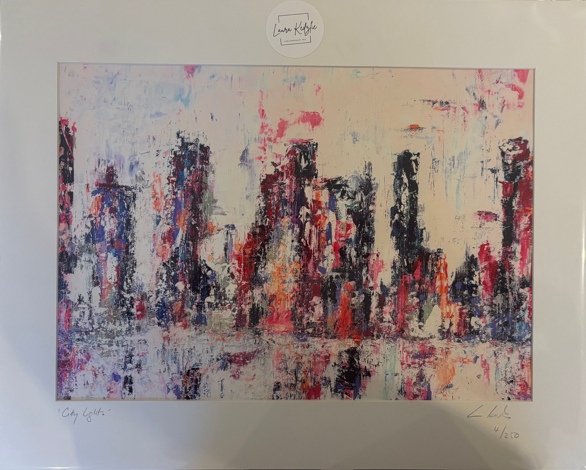 city lights london limited edition mounted print