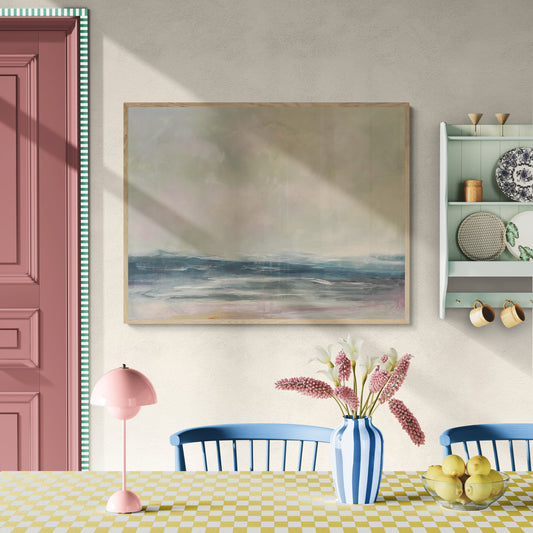 Burton Bradstock acrylic sea painting 