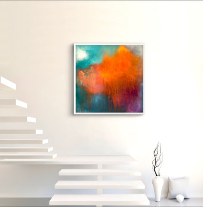 Emerge abstract acrylic painting laura kedzlie art