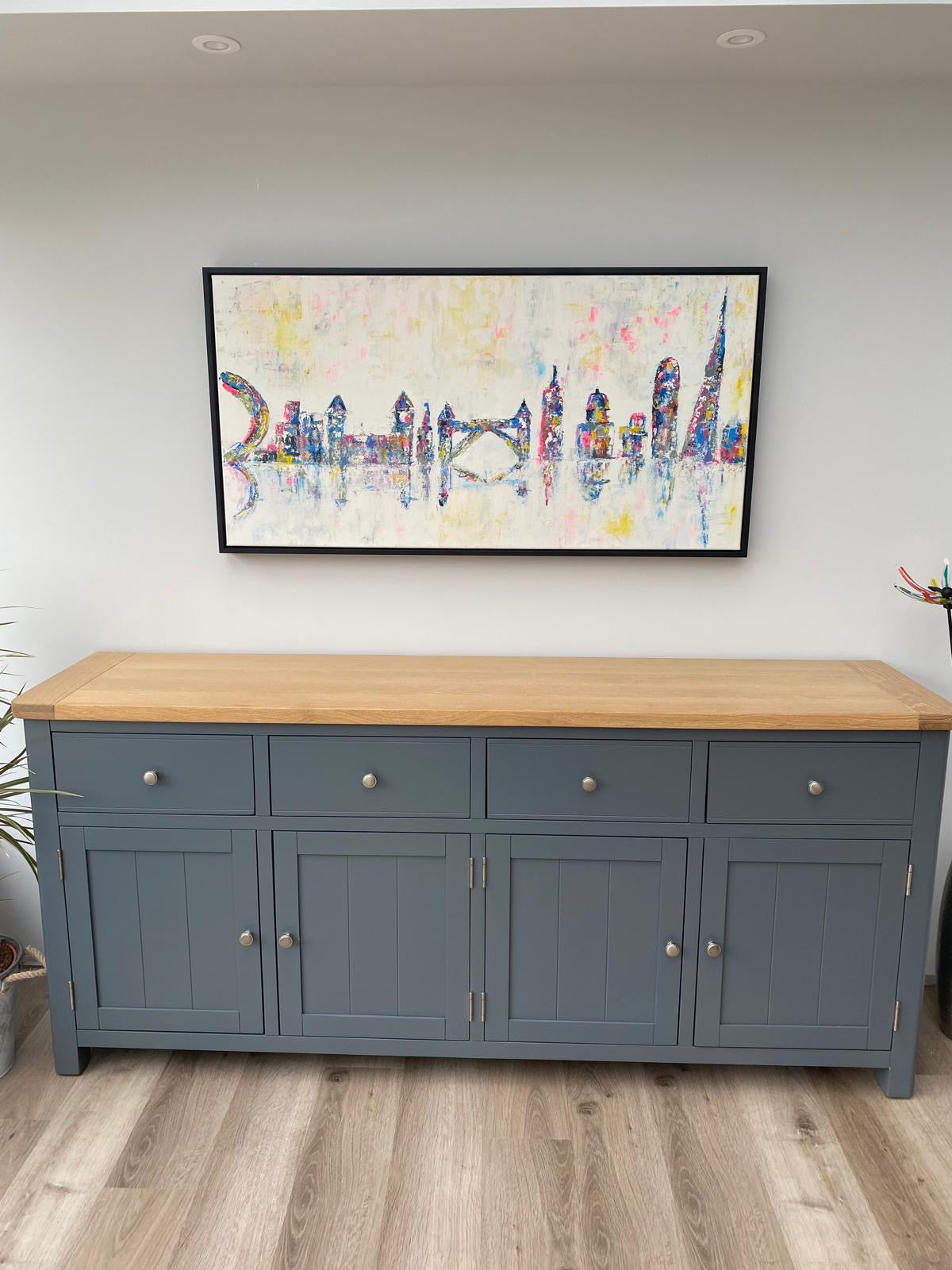 Large abstract London cityscape art commission