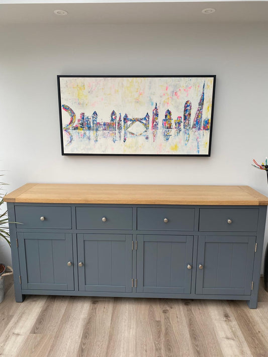 Large abstract London cityscape art commission