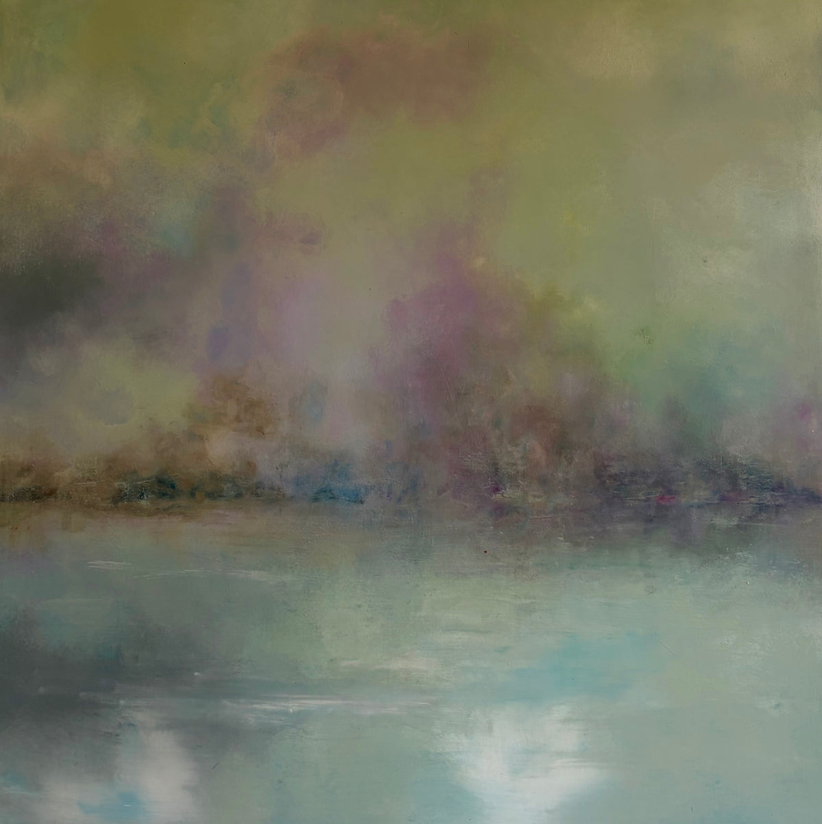 Mist at first light acrylic abstract painting
