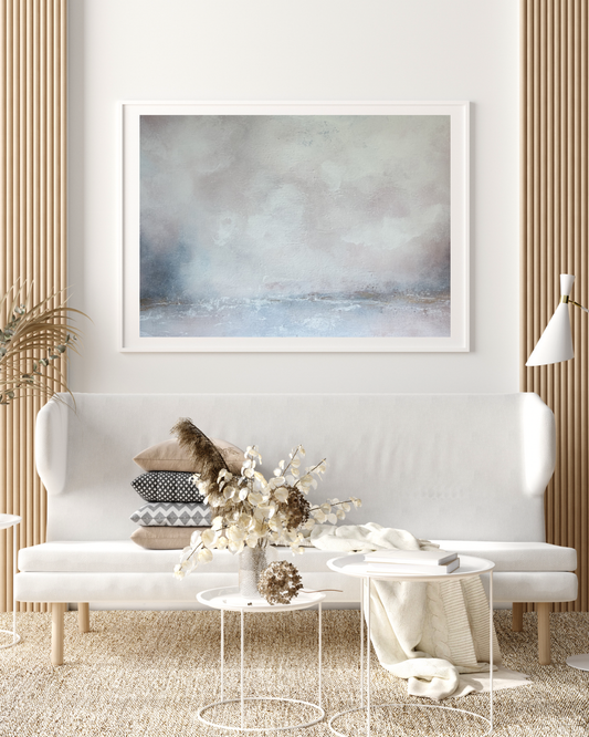 River Thames abstract landscape painting laura kedzlie art moonlit waters