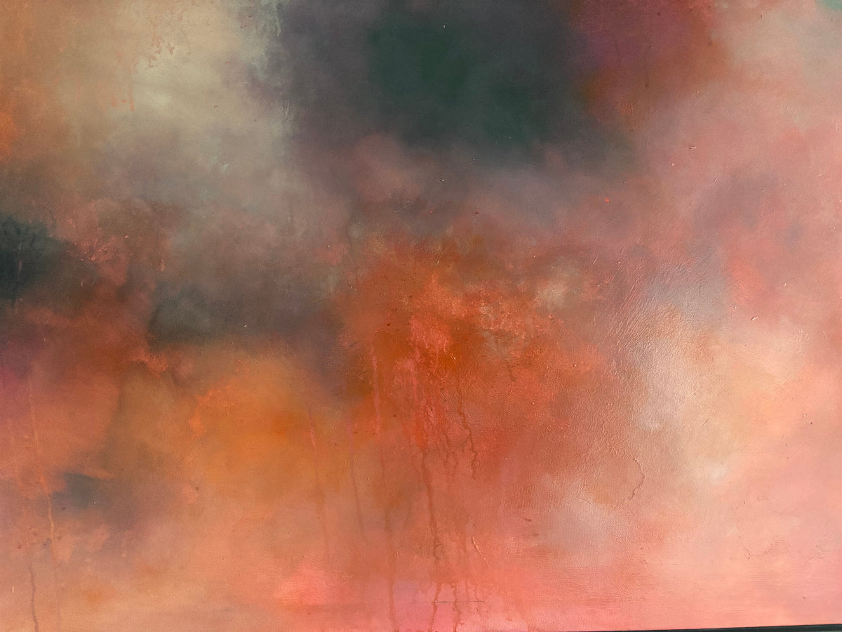 Sunlit sky II abstract contemporary cloud painting