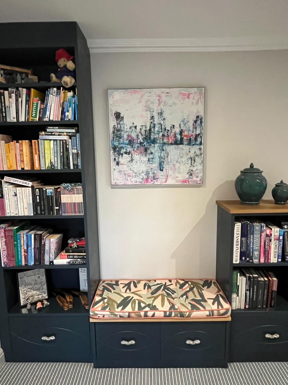 abstract cityscape commissioned artwork laura kedzlie art