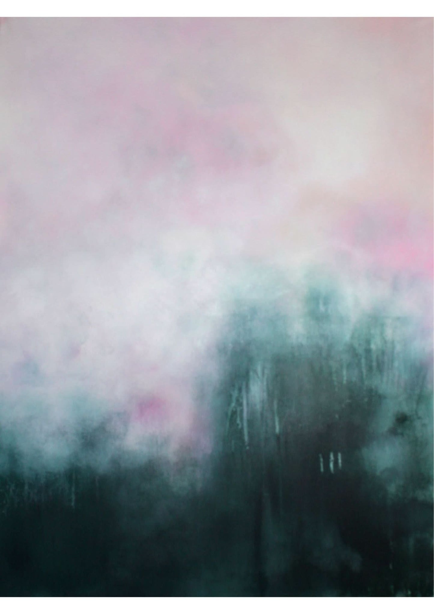 Through the mist art print abstract landscape