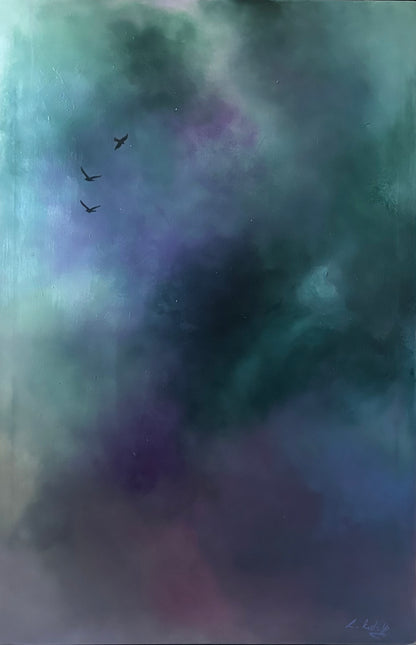 dreamscape purple cloud dramatic painting