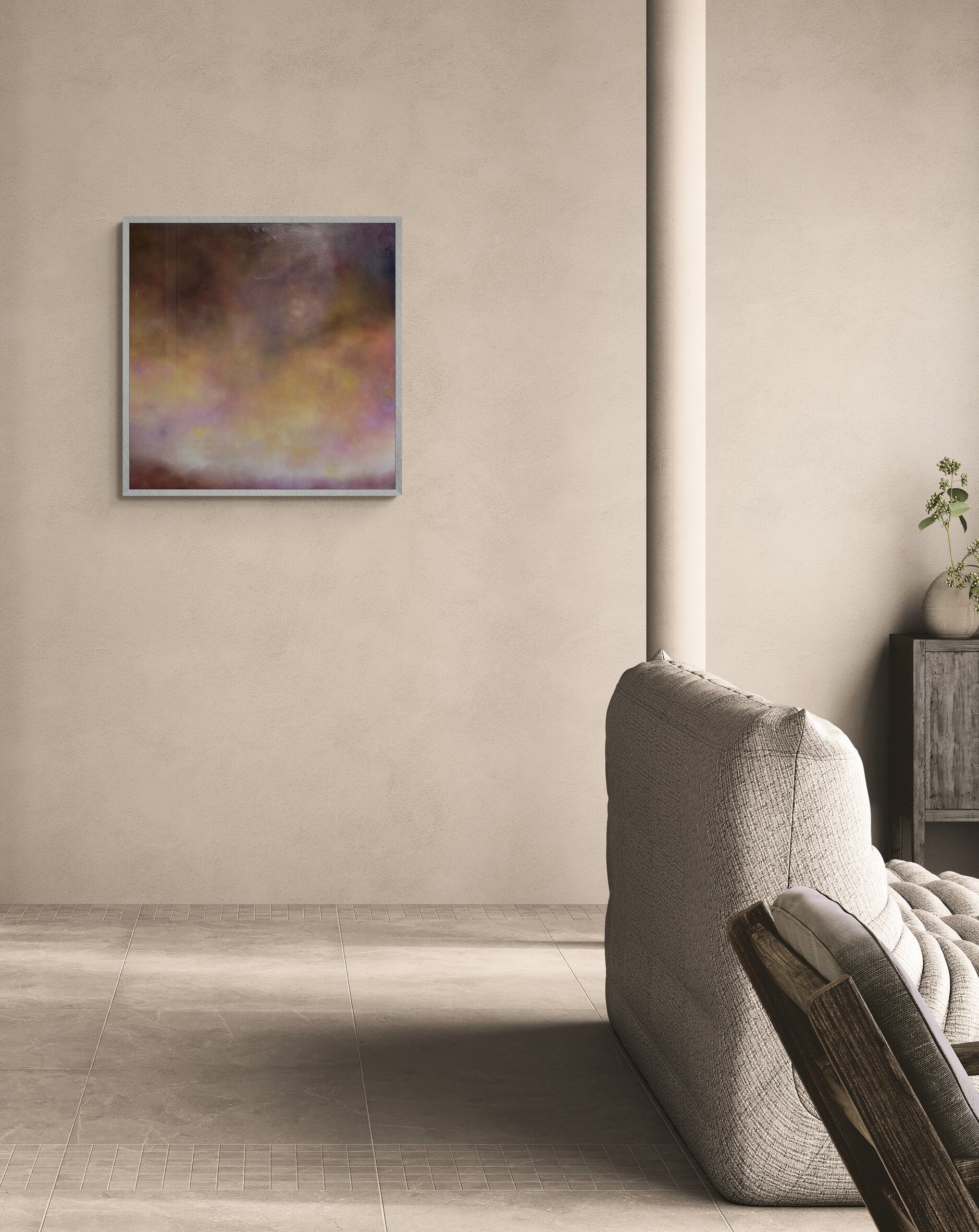 golden yellow sunset sly painting laura kedzlie art