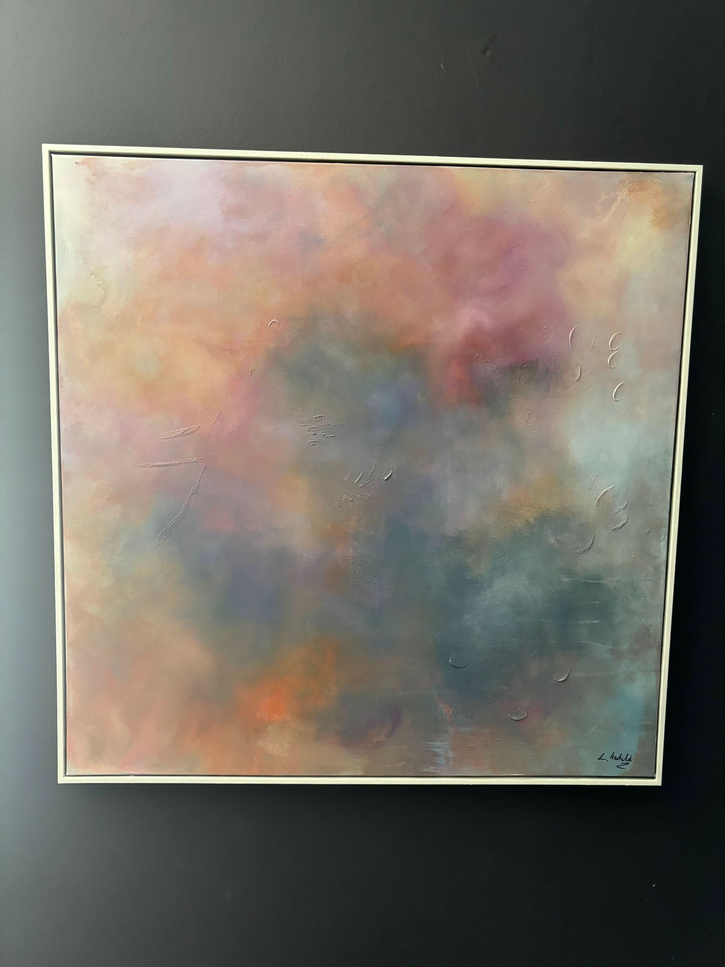 sundowners abstract cloud painting laura kedzlie art